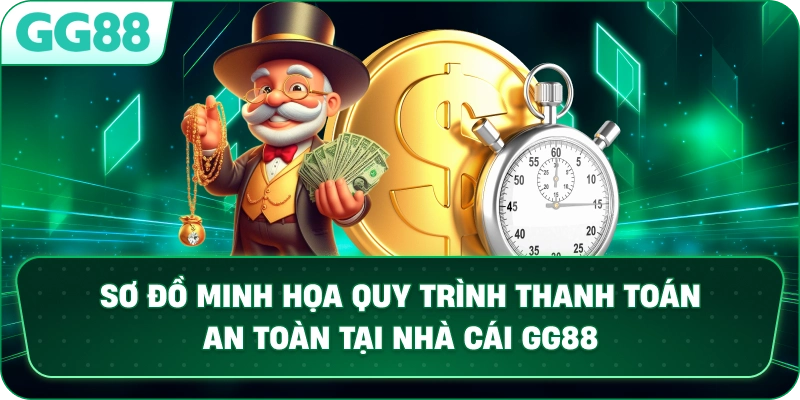 Sơ đồ minh họa quy trình thanh toán an toàn tại nhà cái GG88.